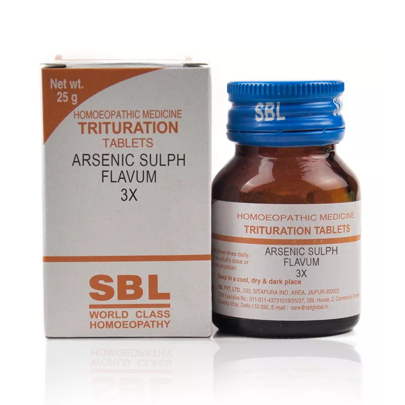SBL Arsenic Sulphuratum Flavum 3X SBL Arsenic Sulphuratum Flavum 3X