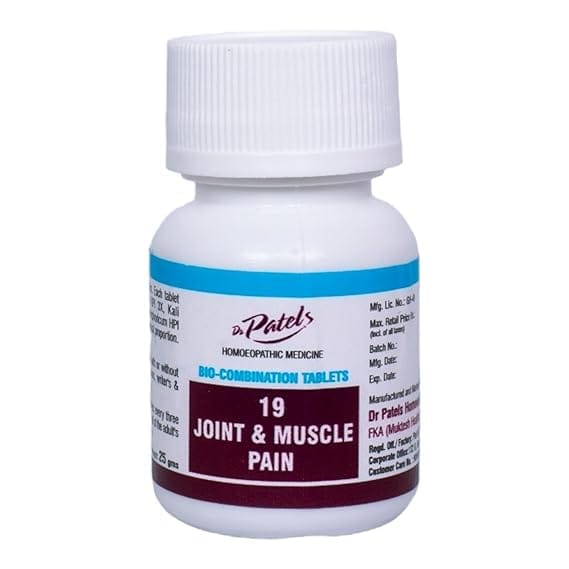 Joint & Muscle Pain Tablets Dr Patel's Homeopathic Joint & Muscle Pain Tablets (25gm) - Image 1