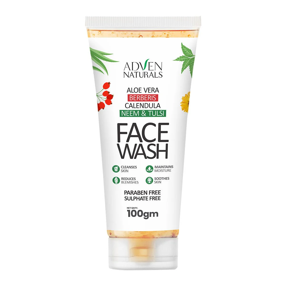 adven-naturals-face-wash Adven Naturals Face Wash | Paraben Free | Sulphate Free (100gm) - Image 1